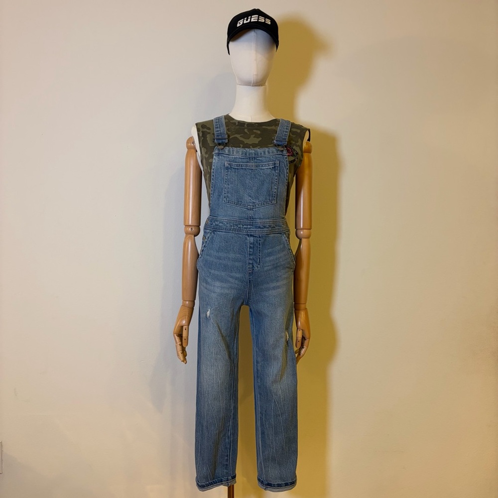 Cat&Jack Girls Denim Straight Overalls Medium (7/8) - Excellent Condition